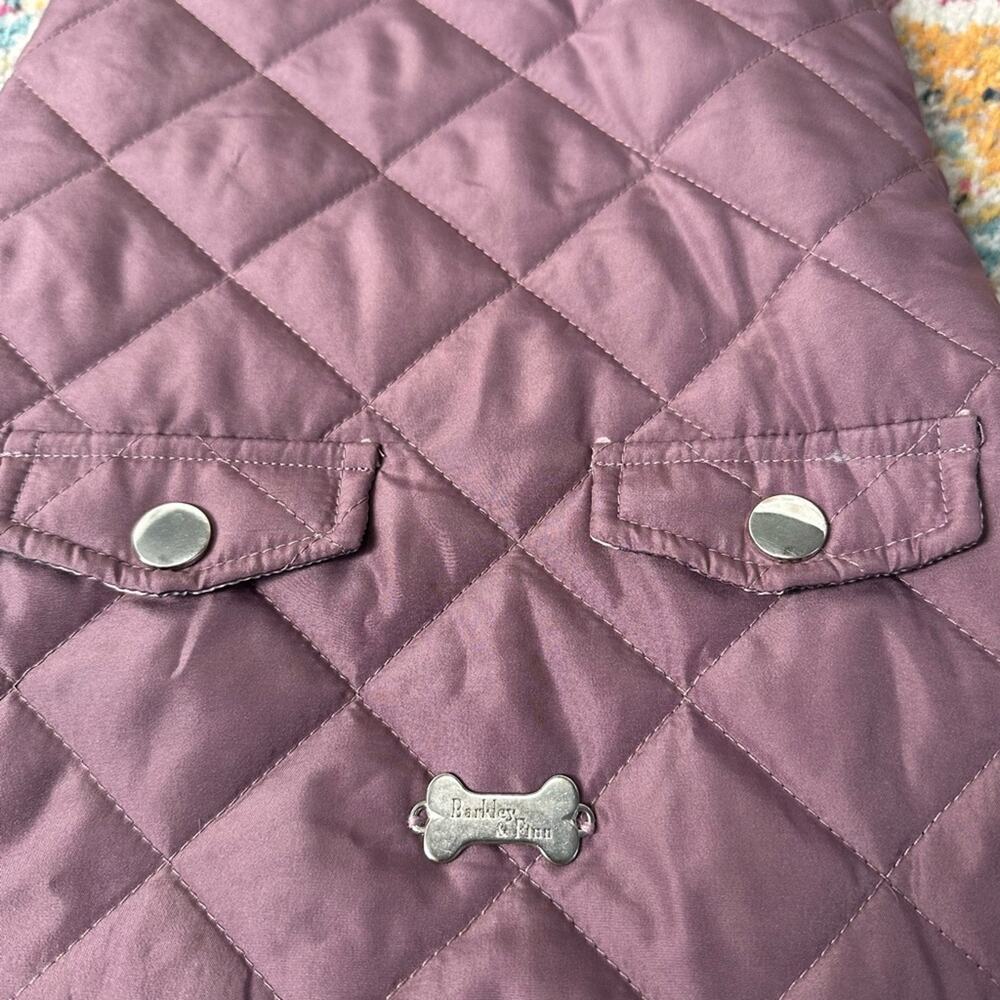 Barkley & Finn Dog Coat Medium Purple Hooded Winter Pet Jacket - Picture 7 of 12